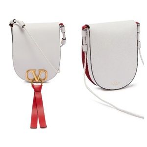 Valentino Garavani 'vring' Tassel Medium Leather Saddle Bag
